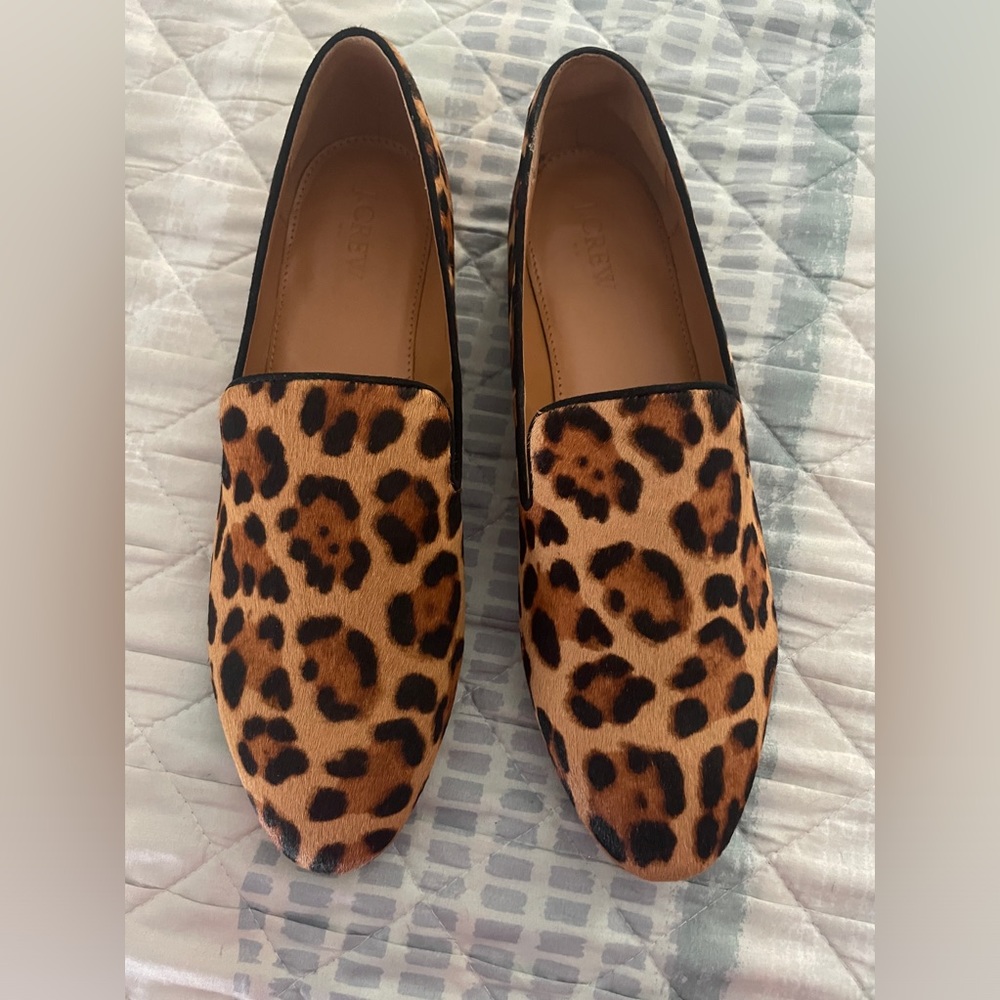 J Crew calf hair loafers. Brand new! Size 10.5.